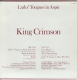 King Crimson - Larks' Tongues In Aspic, Back Cover